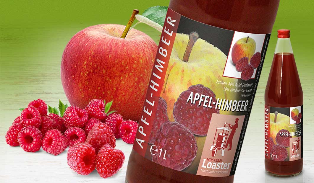 Loaster Apfel-Himbeer Fruchtsaft
