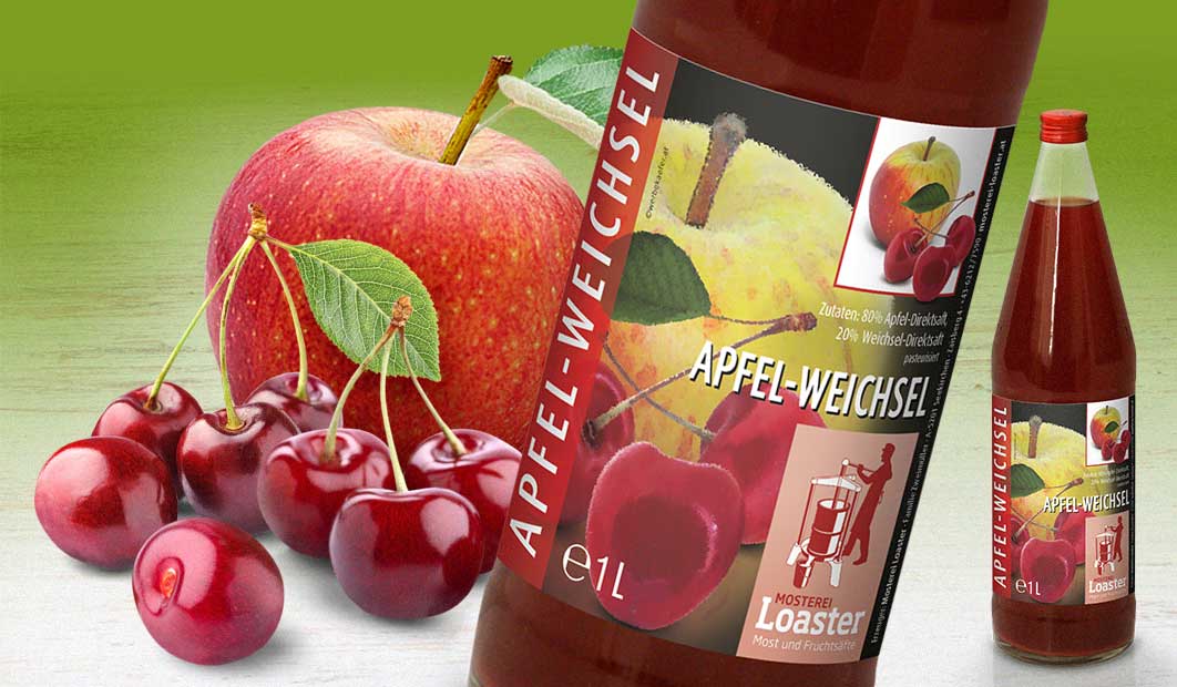 Loaster Apfel-Weichsel Fruchtsaft